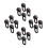 16Pcs Black ABS Hiking Buckle Keychain with Compass 5
