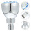 2Pcs Adjustable Silver Plastic Shower Head High Pressure for Bathroom 8