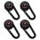 16Pcs Black ABS Hiking Buckle Keychain with Compass 2