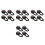 16Pcs Black ABS Hiking Buckle Keychain with Compass 4