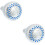 2Pcs Adjustable Silver Plastic Shower Head High Pressure for Bathroom 6