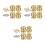12Pcs Heavy-Duty Brass Feet for Boxes Wood Tray Replacement Hardware 3
