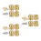 12Pcs Heavy-Duty Brass Feet for Boxes Wood Tray Replacement Hardware 6