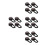16Pcs Black ABS Hiking Buckle Keychain with Compass 7