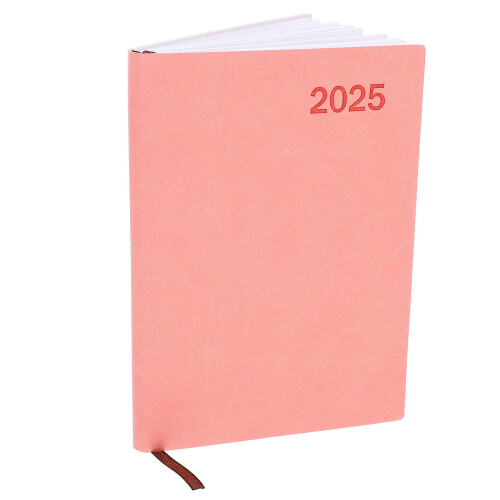 2Pcs Delicate Pink PU Daily Planner Notebook Organizer for Home Office