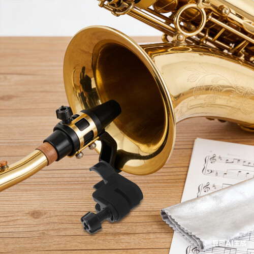 Black Plastic Alto Saxophone Pickup Clip Secure Non-Slip Mount 2