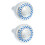 2Pcs High Pressure Silver Shower Head Plastic Fixed for Home Bathroom 6