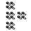 16Pcs Black ABS Hiking Buckle Keychain with Compass 8