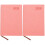 2Pcs Delicate Pink PU Daily Planner Notebook Organizer for Home Office 4