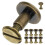 40Pcs Golden Round Flat Head Rivets for Leathercraft and Bookbinding 2