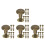 40Pcs Golden Round Flat Head Rivets for Leathercraft and Bookbinding 4