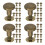 40Pcs Golden Round Flat Head Rivets for Leathercraft and Bookbinding 10