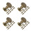 40Pcs Golden Round Flat Head Rivets for Leathercraft and Bookbinding 5