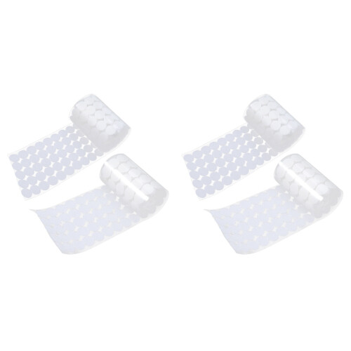 1000Pcs Durable White Dot Tape Easy Peel Hook Loop Adhesive 1
