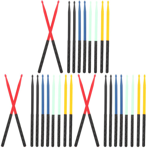 15Pairs Portable Drumsticks Assorted Colors for Marching Bands Shows 1