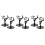 6Sets Universal Black Figure Display Stands Plastic Support for Models 4
