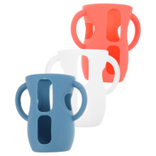 3Pcs Silicone Baby Bottle Sleeve Insulated Grip Protectors