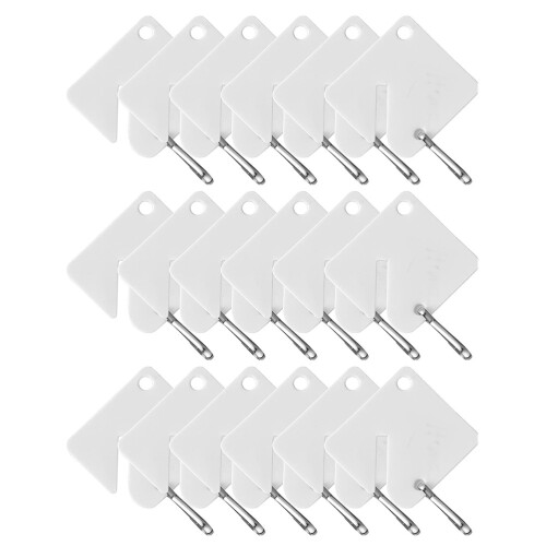 120Pcs White Acrylic Key Tags with Rings for Daily Use