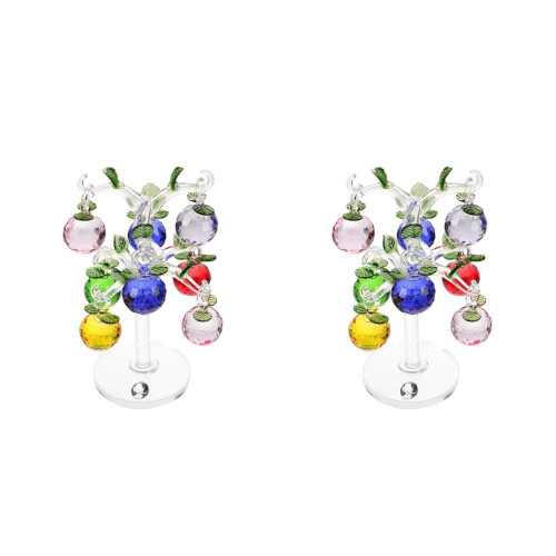 2Sets Delicate Crystal Tree with Assorted Color Desktop Decor 2