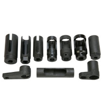 10PCS Black CR-V Steel Master Sensor Socket Kit Tool O2 Oxygen Sensor Pressure Wrench Socket Removal Tool