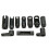 10PCS Black CR-V Steel Master Sensor Socket Kit Tool O2 Oxygen Sensor Pressure Wrench Socket Removal Tool 1