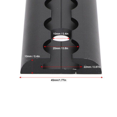 L Track Rail 60cm Black Aluminum Anodized 1
