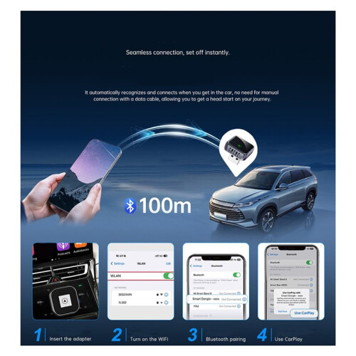 2in1 Wireless CarPlay Dongle Wireless for  Android Auto Adapter AI  Box Car Intelligent Systems 2