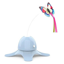 Cat Toys Electric Self-Hi Butterfly Toys Not Easily Poured  Teaser Cats Stick Replaceable Butterflies Supplies