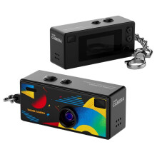 Thumb Camera Backpack Charm Take Photos and Upload Perfect 1080p HD with 0.96inch Screen Black