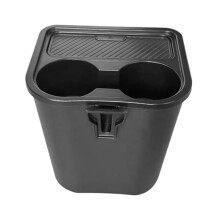 Cubo de Basura Multifunción con Portavasos, ABS Negro, para Maverick 2022-2025. Accesorios para Caja de Almacenamiento.