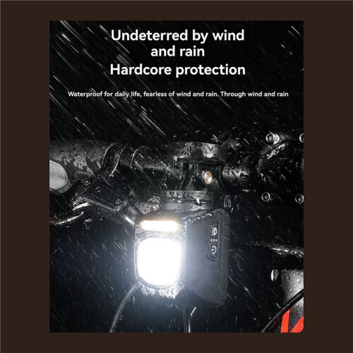 Bicycle Light Lifting Headlight High Brightness Mountain Road Bike Night Riding Light Illumination White 1