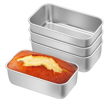 4pcs Loaf Pan, Small Stainless Steel Bread Baking Pans for Oven, 8.54 X 5.79 Inch Tiny Meatloaf Pans