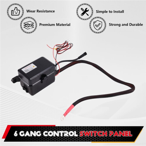 6 Gang  Panel LED Circuit Control Relay System Box Control Panel -Off  Controller for Car ATV RV Off-Road 2