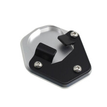 For Motorcycle Accessories Kickstand Foot Side Stand Extension Pad for Stelvio 2024 2025 2026 Silver & Black
