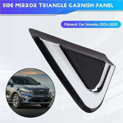 Car Side Mirror Triangle Garnish Panel Window Triangle Plate 86190C5000 86180C5000 for  Sorento 2016-2020 Ledt 1