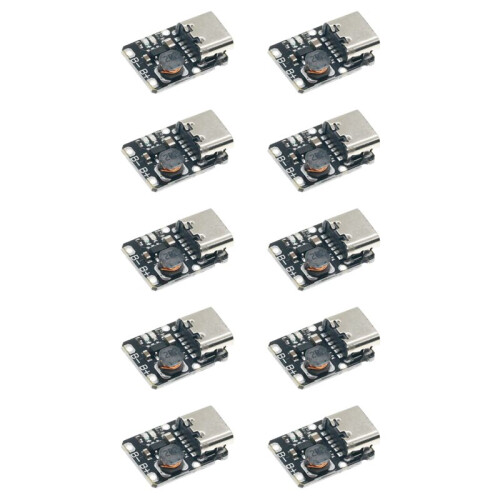 10Pcs  Lithium Battery Charging Module with 5V Output Boost 18650 Type-C with Protection,Charging Boost Power Board