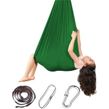 Hamac Portable Snuggle - Fauteuil Suspendu Élastique avec Mousqueton en Corde, Balancelle Légère et Respirante pour Se Détendre