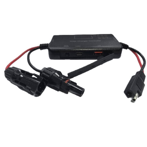 20A PWM Solar Controllers with USB and Type-C Outports Solar Panel Chargers Regulator Efficient Charging 1