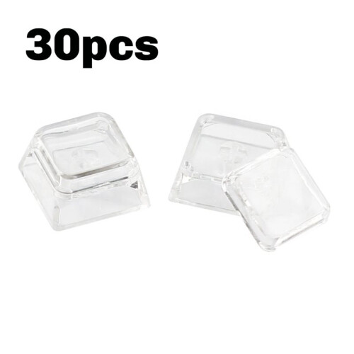 30pcs XDA Profile Transparent Keycaps for MX Mechanical Keyboards Blank PC Caps 1
