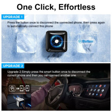 Wireless CarPlay Adapter for ,2 in 1 USB/Type C Design for Cars with Wired CarPlay,Plug and for Black