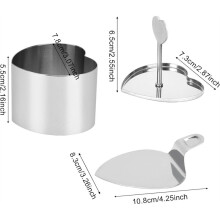 3 Inch Naadloze -Kaastaartvormset, Roestvrijstalen -Voedselvorm voor Mousse, Voedselplating, Koekjes, Bakken