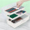 3-Layer Plastic Dividing Storage Box  Organizer with Adjustable Spacers Portable Handled Art Supply Multipurpose 4