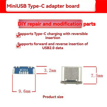 10Pcs USB Type-C Female Connector 5Pin SMD SMT Charging Port PCB Soldering DIY Repair Adapter for Efficient Charging
