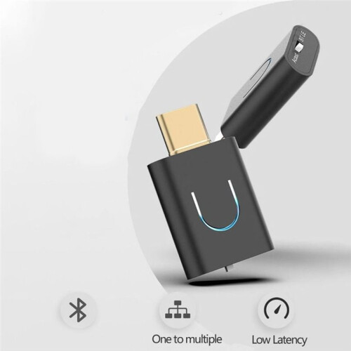 LE-Audiosender mit Auracast  5.4 AptX-LL/HD LC3 Typ-C Kabelloser Stereoadapter-Audiosender 1