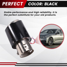 Automotive Universal Carbon Fiber Exhaust Tip Aluminum Alloy Muffler Gloss Single Outlet Exhaust Nozzle 55mm