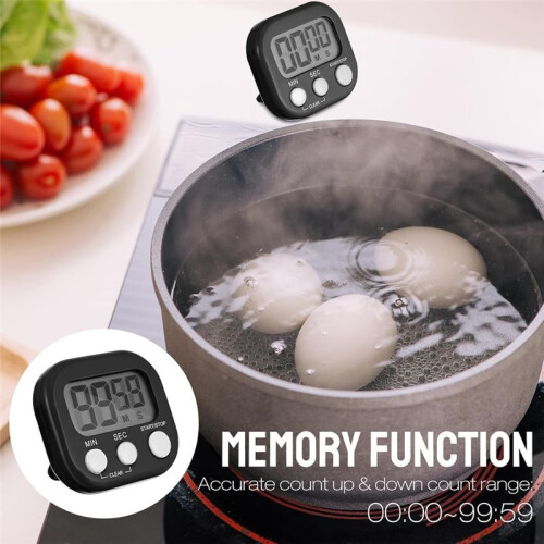 24 Pcs Digital Kitchen Timer Bulk Small Magnetic Timer /Off  Minute for Classroom Cooking Baking(Black) 2
