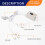 Sewing Machine Light U Shape Industrial Lighting Lamp Magnetic Working Light for Drill Presses Workbenches US Plug 5