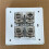 4 Sockets CAT6A RJ45 Faceplate LAN Network Outlet Jack Shielded Ethernet Wall Panel Board 86x86mm Network Installation 4