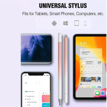 3-Pack Styluspennen voor Touchscreen, Universele Styluspen met Schijfpunten en Extra Vezelpunten voor Tablets en Telefoons