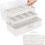 3-Layer Plastic Dividing Storage Box  Organizer with Adjustable Spacers Portable Handled Art Supply Multipurpose 2